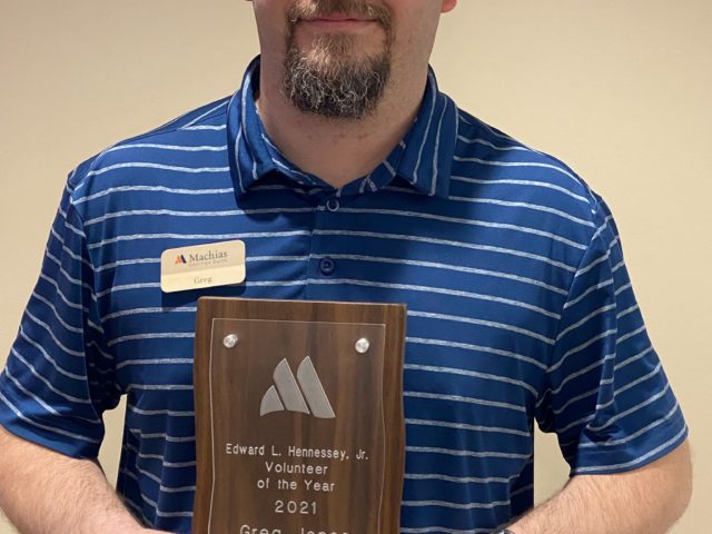 Greg Jones is Machias Savings Bank’s Volunteer of the Year
