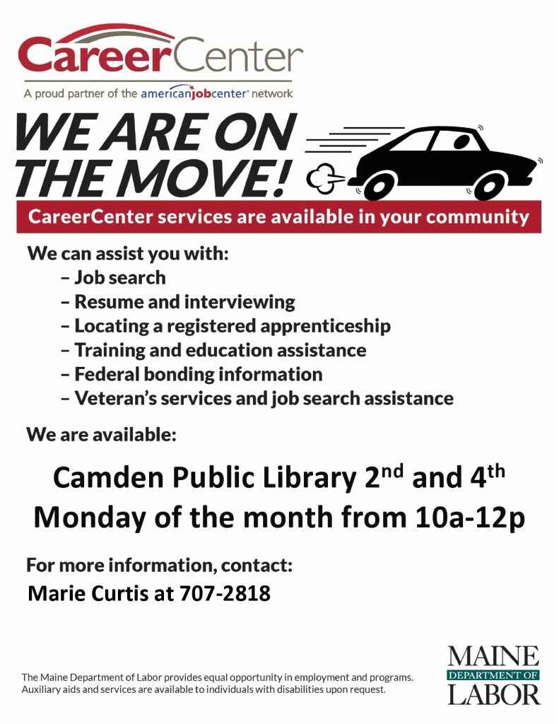 New Job and Career Resources at the Camden Public Library - Penobscot ...