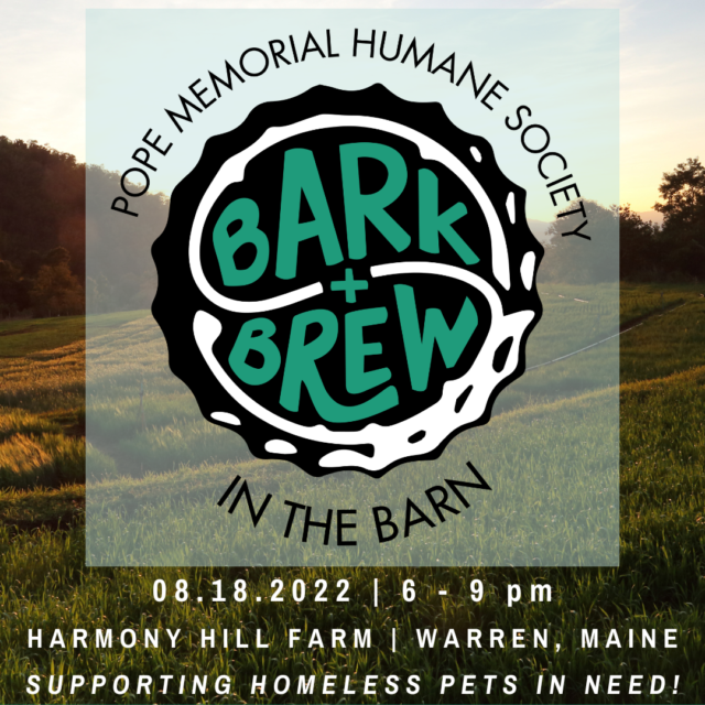 Join Pope Memorial Humane Society for the 2nd Annual Bark + Brew in the Barn