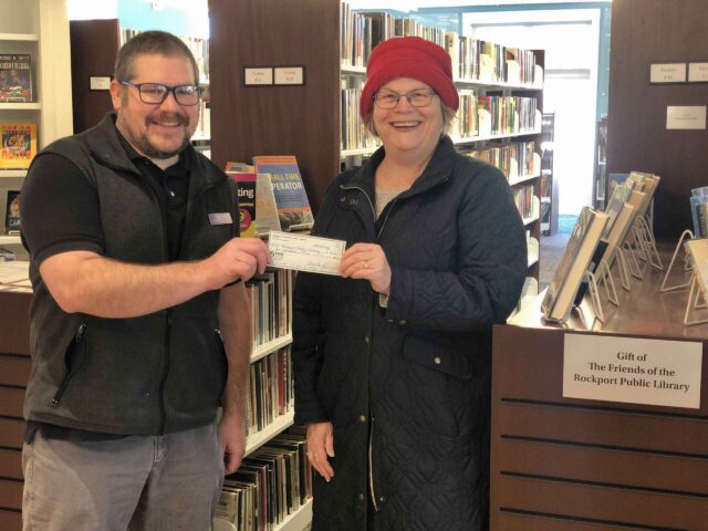 Rockport Library Receives $10,000 Donation from Friends